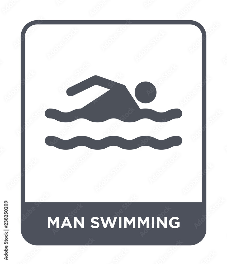 man swimming icon vector man swimming icon vector