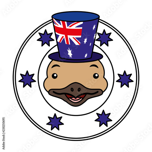 emu hat australian flag emblem