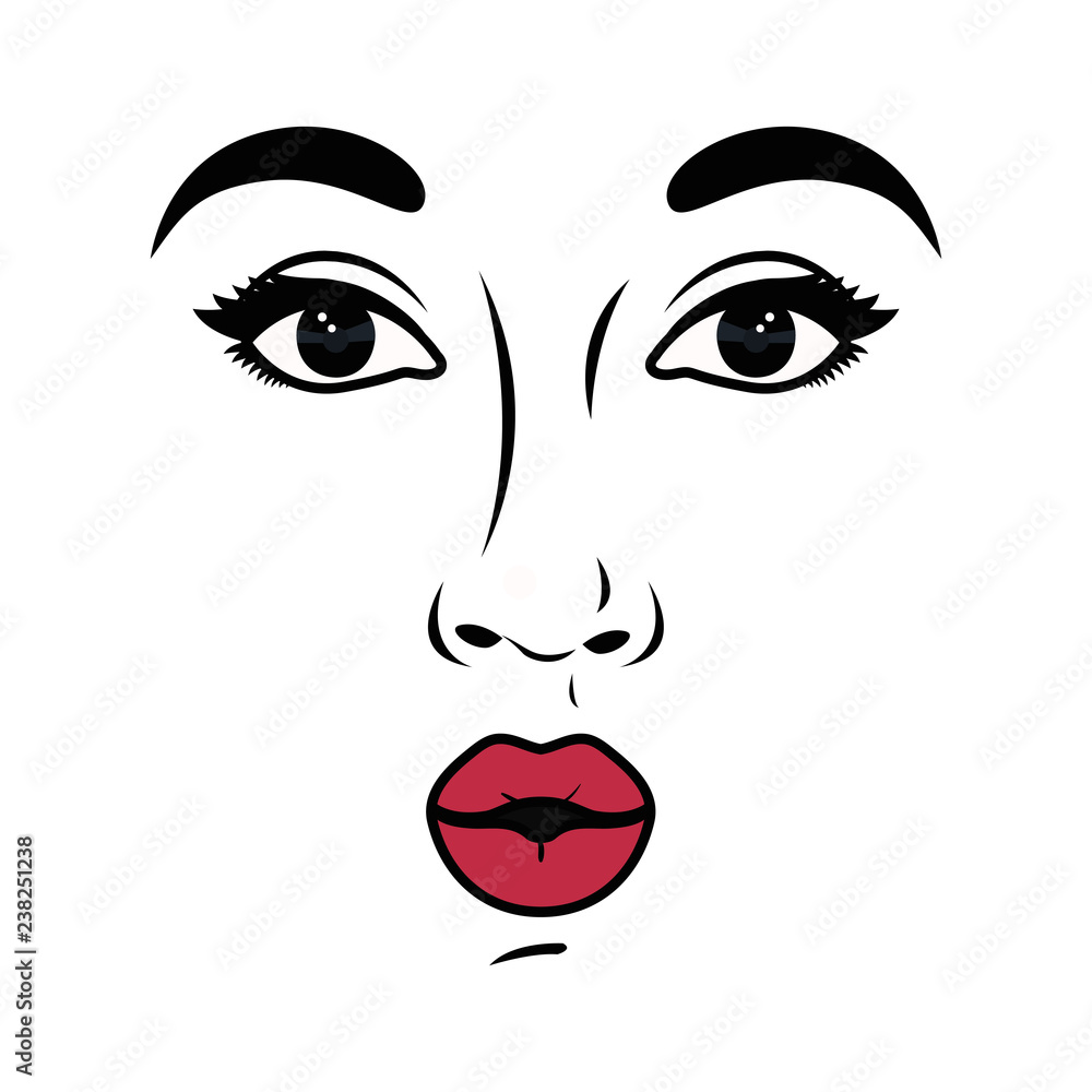 woman face avatar character
