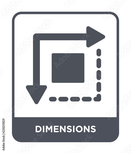 dimensions icon vector