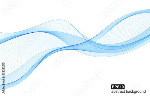 Vector abstract blue waves background. © samarets1984
