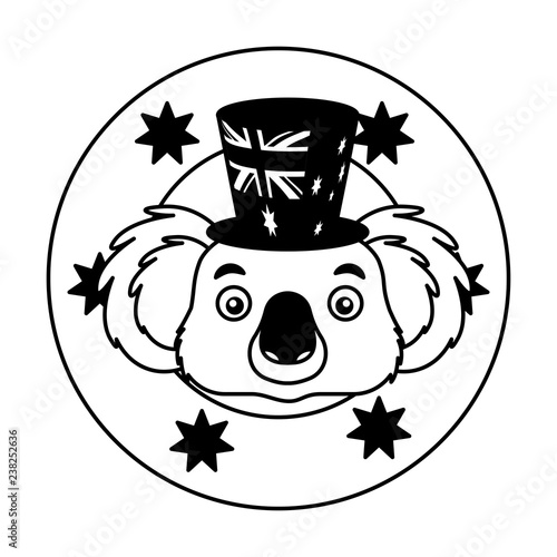 koala hat australian flag emblem
