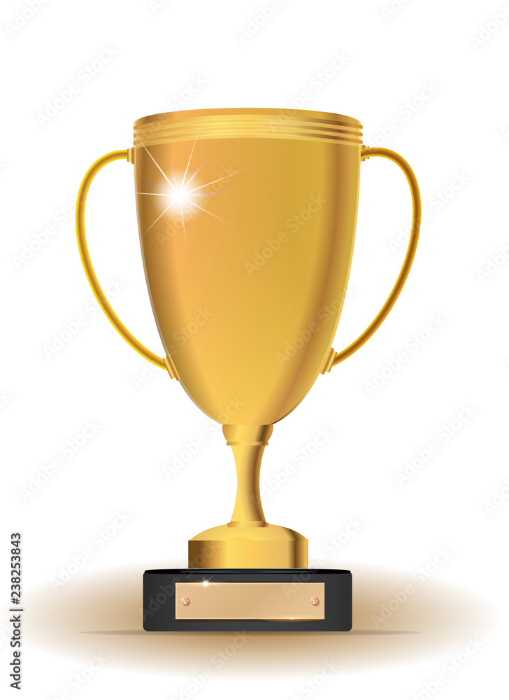 gold vector cup isolated on white background. gold vector cup isolated on white background.