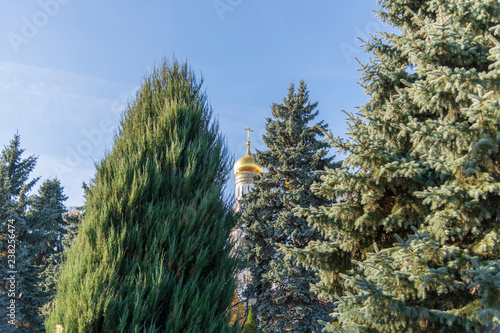 Archangel Cathedral And Ivan The Great Bell In The Moscow Kremlin, Moscow, Russia