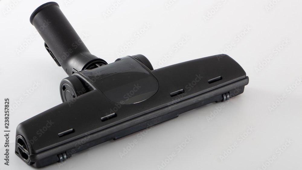 Black nozzle for vacuum cleaner on a white background Black nozzle for vacuum cleaner on a white background