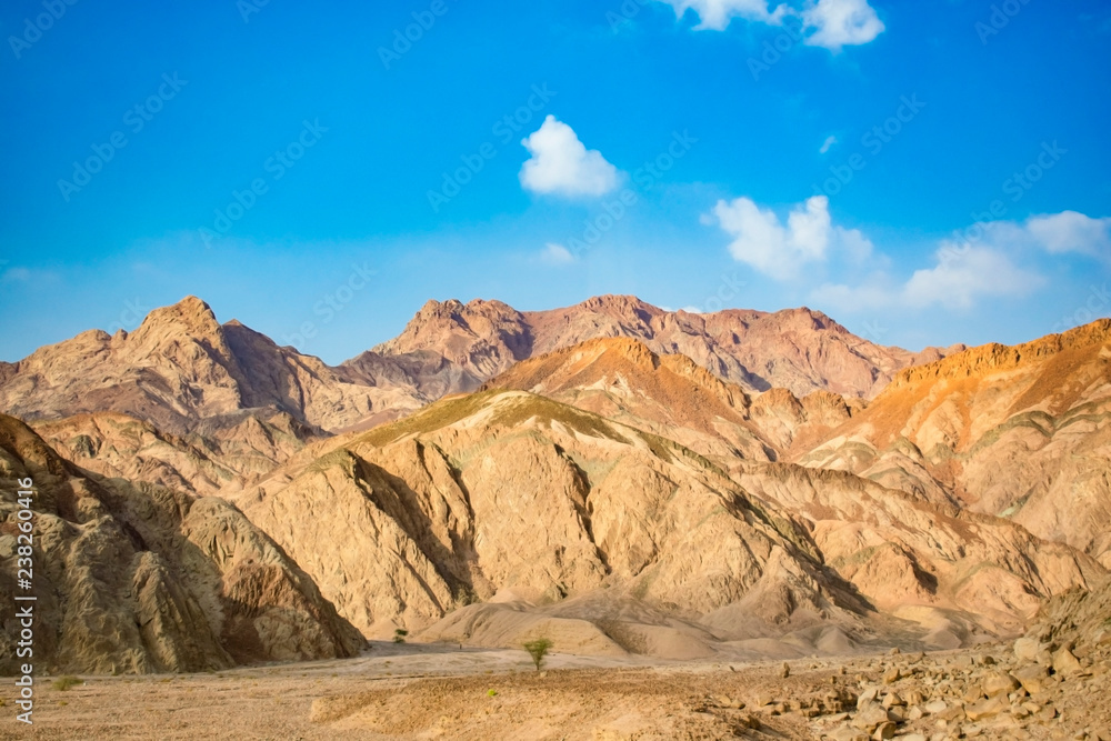 The beauty of the mountains of the Sinai Peninsula in Egypt