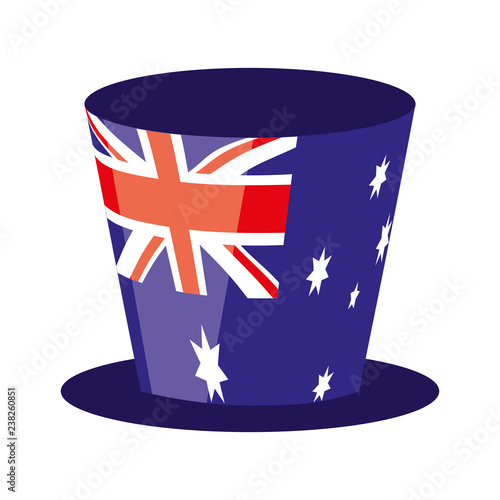 top hat australian flag symbol