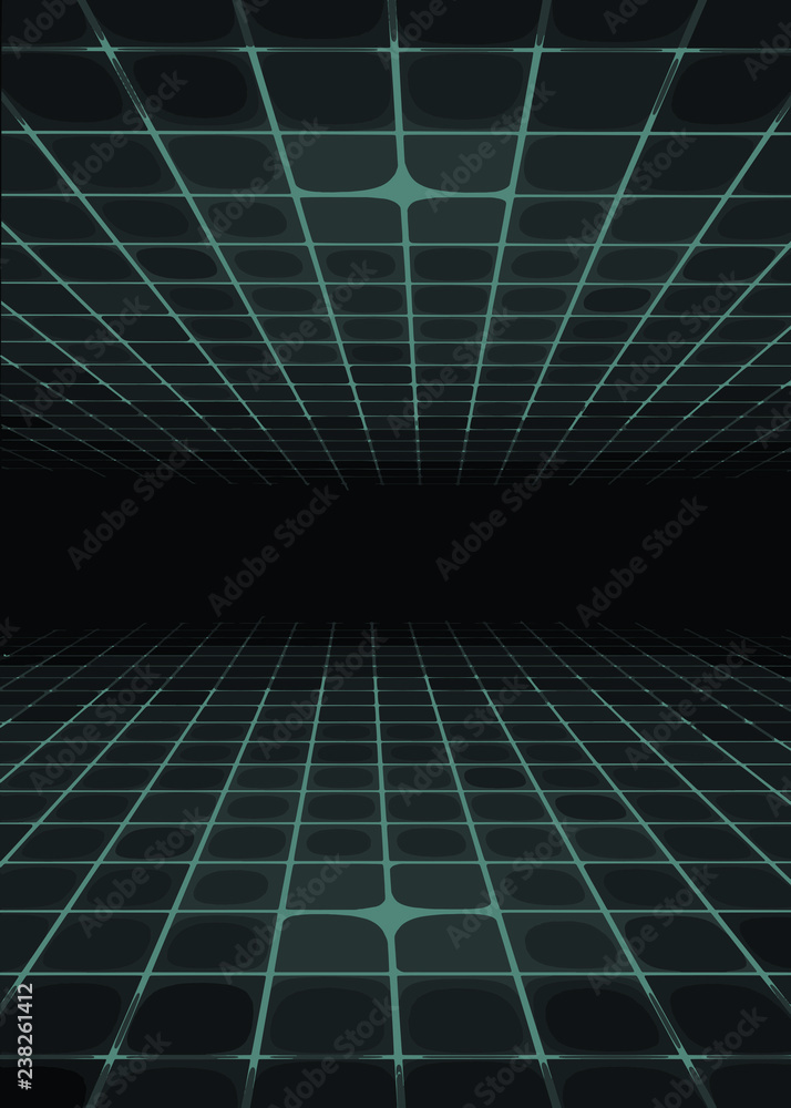 Obraz premium abstract techno background, grid perspective