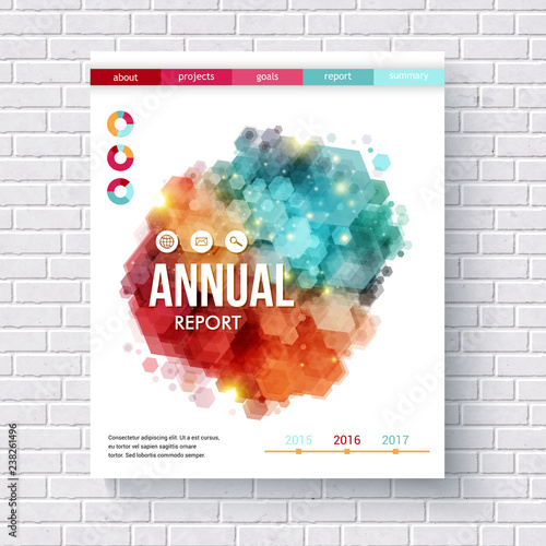 Abstract design on an annual report template