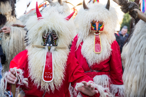 Traditional Slovenian Carnival masks photo