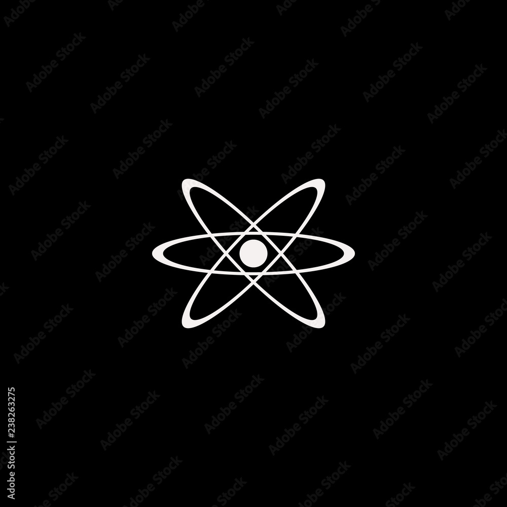 Atom vector icon. flat Atom design. Atom illustration for graphic Atom vector icon. flat Atom design. Atom illustration for graphic