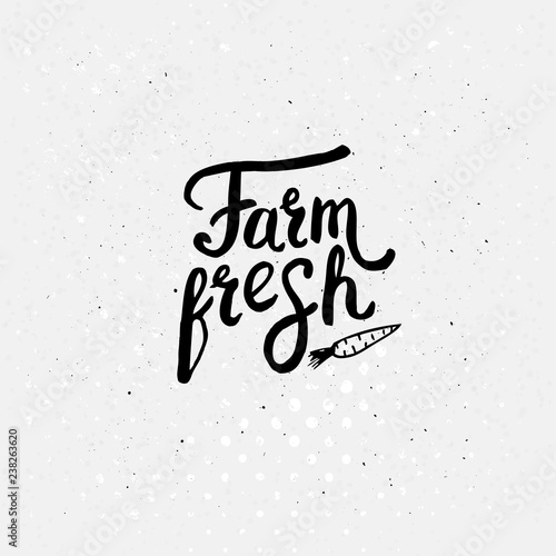 Black Text Style for Farm Fresh Concept