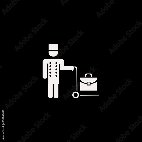 Bellhop vector icon. flat Bellhop design. Bellhop illustration for graphic