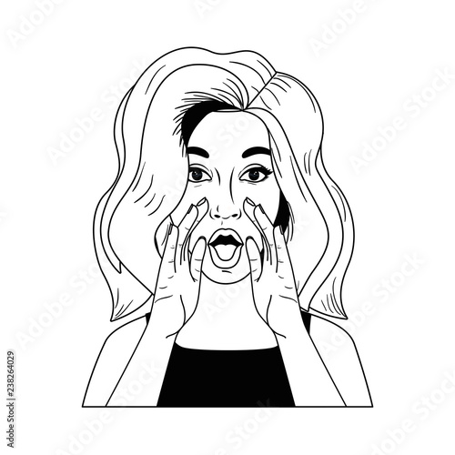 woman telling a secret avatar character