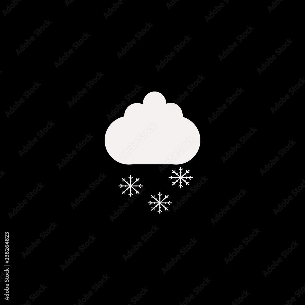 cloud snowflake vector icon. flat cloud snowflake design. cloud snowflake illustration for graphic cloud snowflake vector icon. flat cloud snowflake design. cloud snowflake illustration for graphic