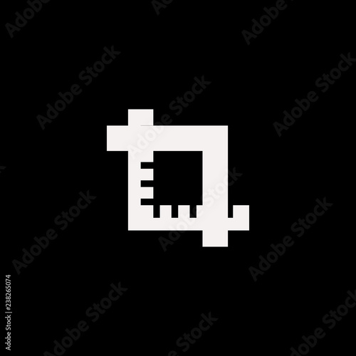 Crop vector icon. flat Crop design. Crop illustration for graphic