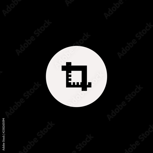 Crop vector icon. flat Crop design. Crop illustration for graphic