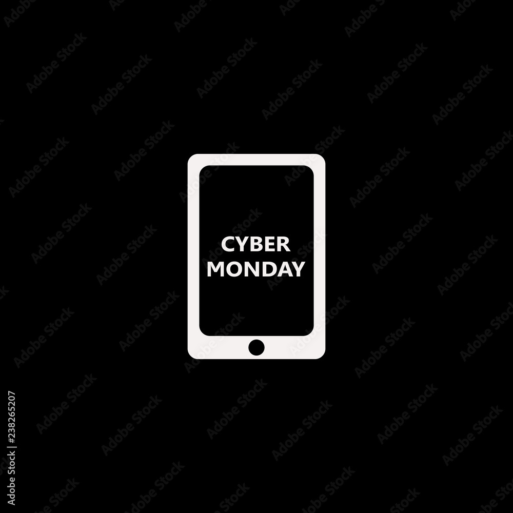 cyber monday mobile vector icon. flat cyber monday mobile design. cyber monday mobile illustration for graphic cyber monday mobile vector icon. flat cyber monday mobile design. cyber monday mobile illustration for graphic