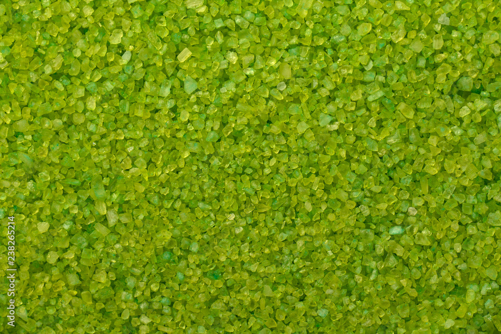 Texture Green aromatic sea salt for bath with extracts of healing herbs Texture Green aromatic sea salt for bath with extracts of healing herbs