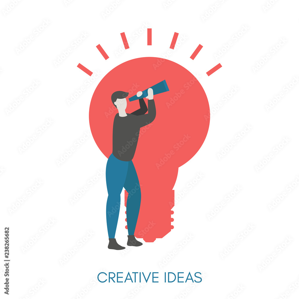 Creative idea concept with light bulb