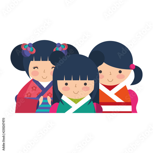 cute kokeshi dolls