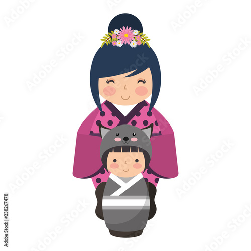 cute kokeshi dolls