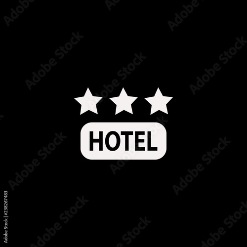 Hotel three stars vector icon. flat Hotel three stars design. Hotel three stars illustration for graphic