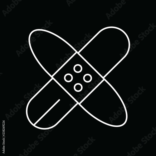 Perfect white icon,vector or pictogram illustration on black background.