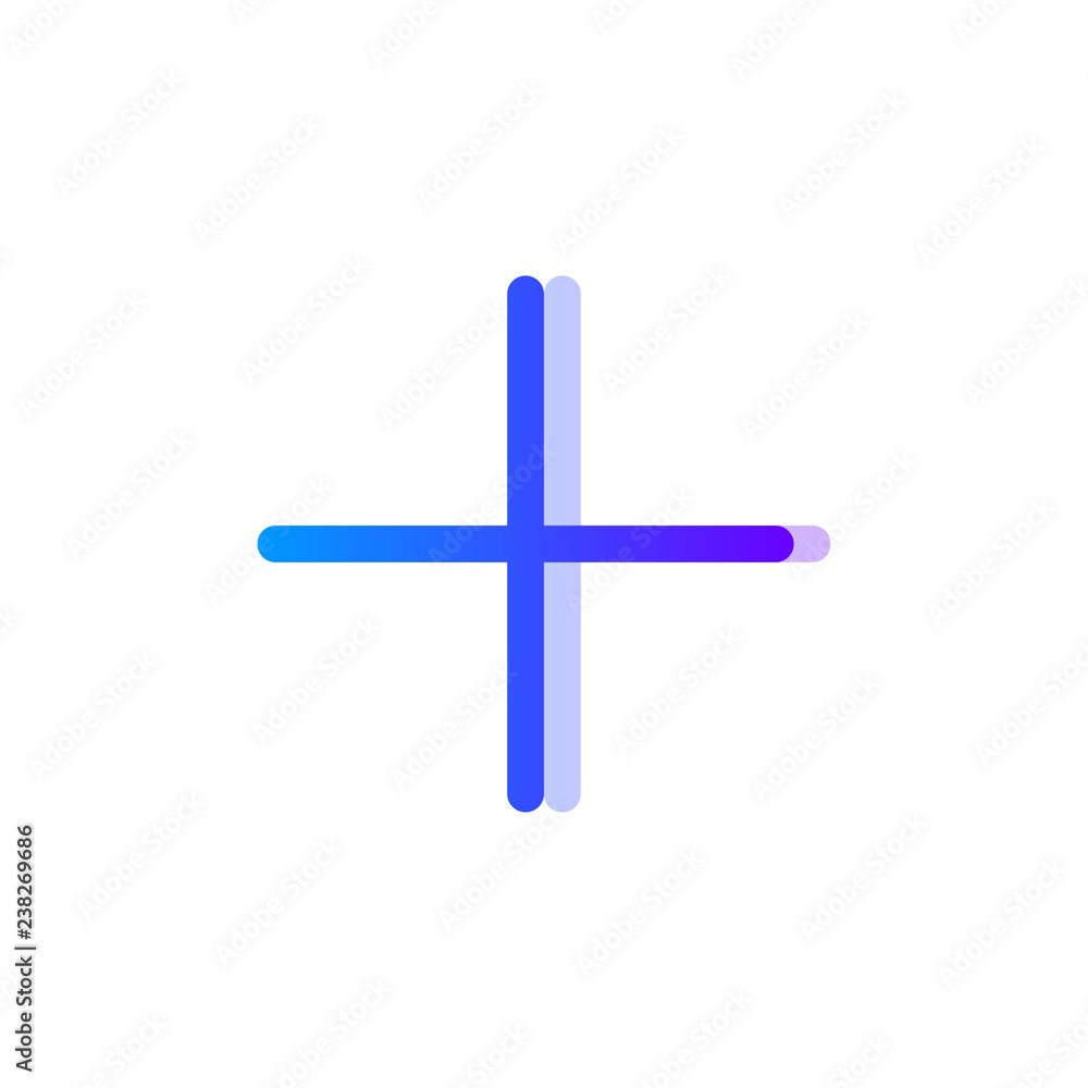 Plus blue purple gradient icon, add symbol Plus blue purple gradient icon, add symbol