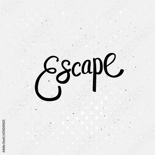 Simple Escape Text on Dotted White Background