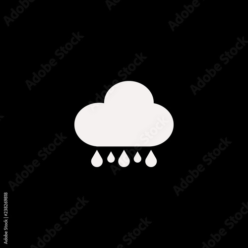 rain vector icon. flat rain design. rain illustration for graphic