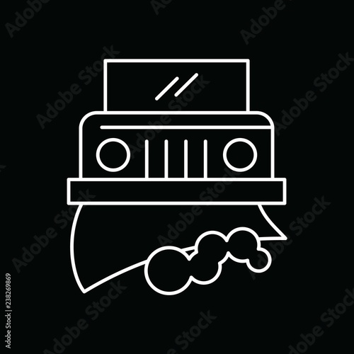 Perfect white icon,vector or pictogram illustration on black background.