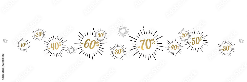 Naklejka premium POURCENTAGES SOLDES