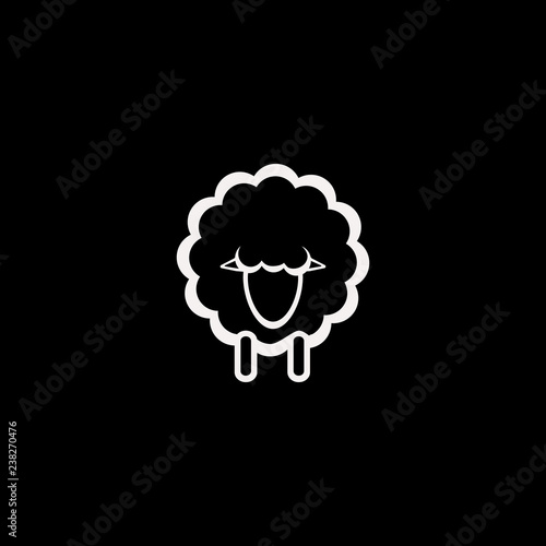sheep vector icon. flat sheep design. sheep illustration for graphic