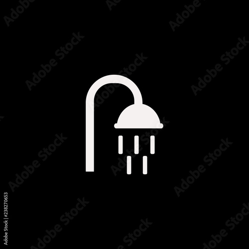 shower vector icon. flat shower design. shower illustration for graphic