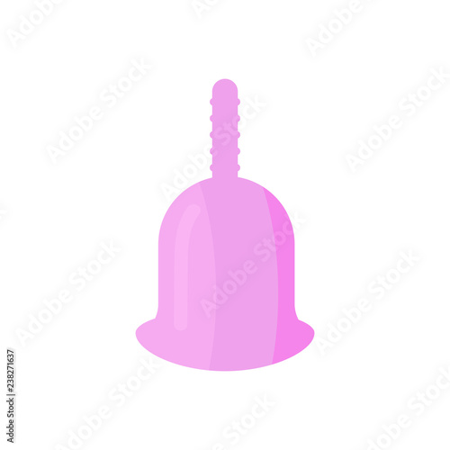 Menstrual cup icon in cartoon style