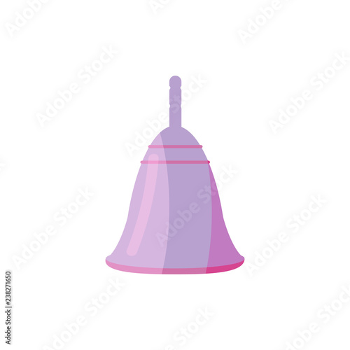 Menstrual cup icon in cartoon style
