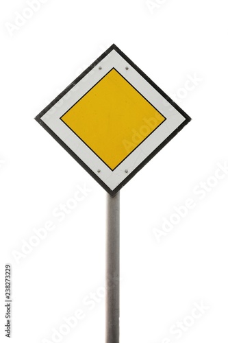 Main road traffic sign