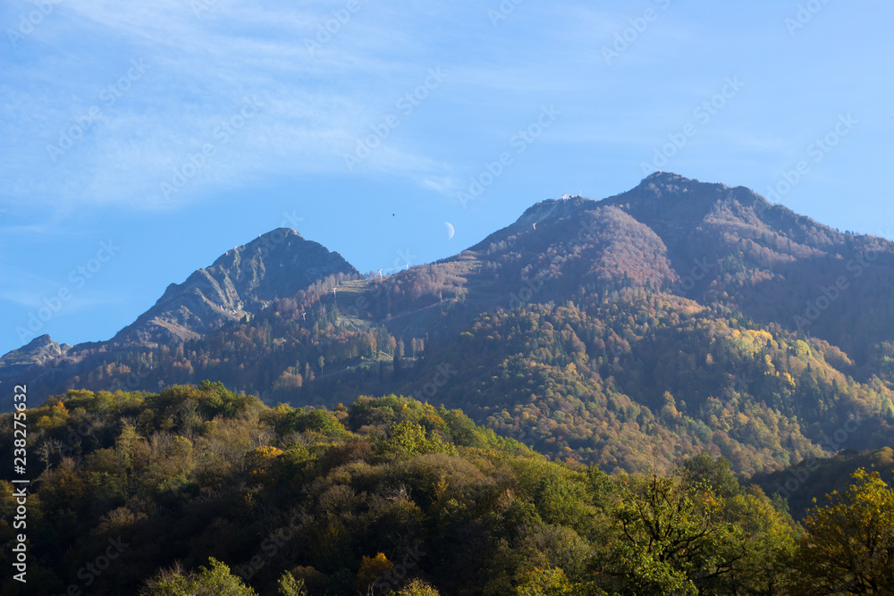 panoramic view of the mountains panoramic view of the mountains