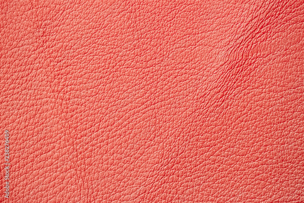 Fototapeta premium Texture of genuine leather close-up, fashionable pantone color. For natural, artisan backgrounds, backdrop