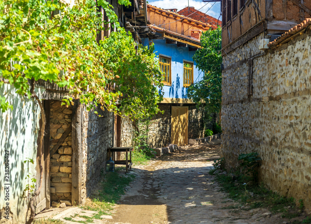 Narrow street in Cumalikizik, Bursa, Turkey