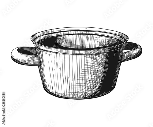Pan isolated on white background. Vector illustration