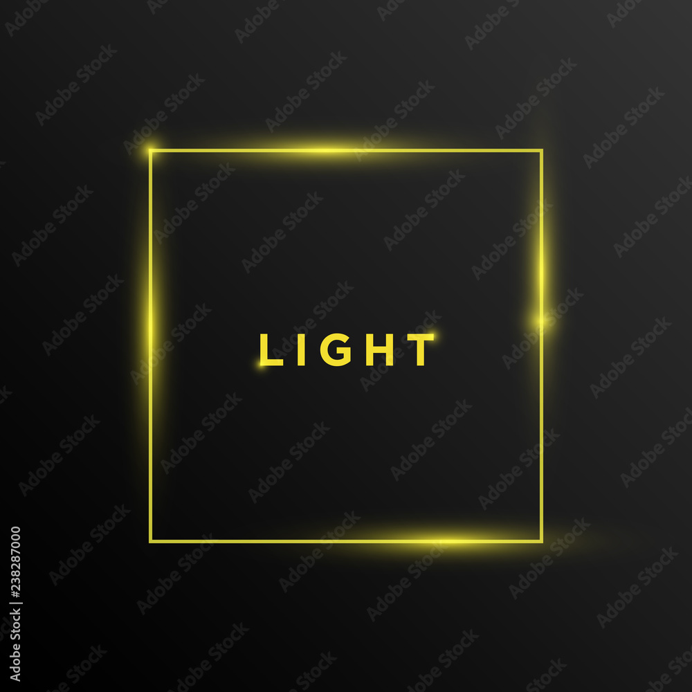 Text light with rectangle shape background design inspiration Text light with rectangle shape background design inspiration