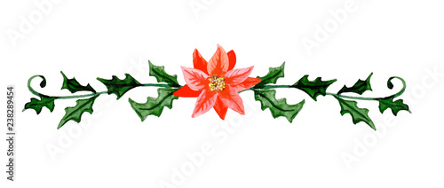 Christmas decoration. Watercolor illustration