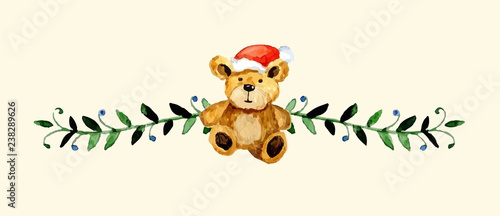 Christmas decoration. Watercolor illustration