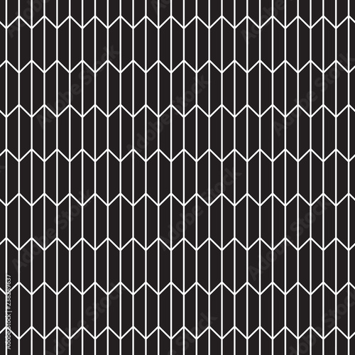 Abstract seamless Art Deco chevron angled lattice trellis pattern