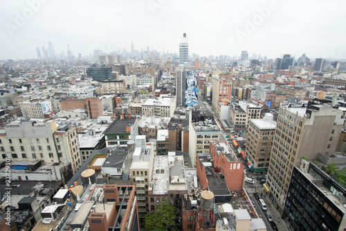 aerial view of the city