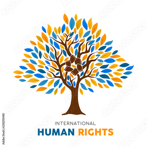 Human Rights concept tree for people equality