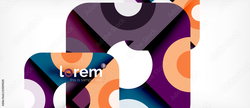 Obraz premium Abstract round elements composition background, organic design