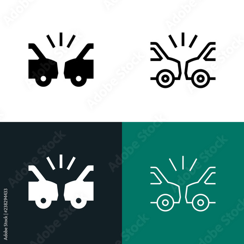 Car Accident Icon Set